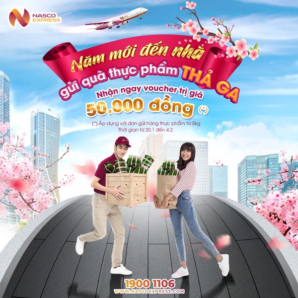 Năm mới đến nhà - gửi quà thực phẩm thả ga tại Nasco Express