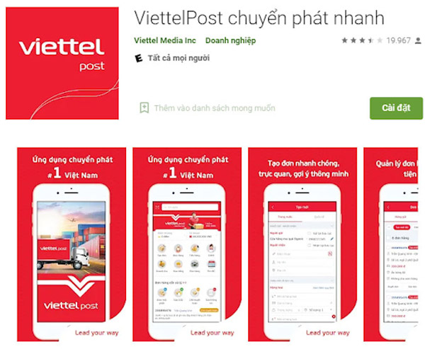 Tải ứng dụng Viettel Post về điện thoại di động