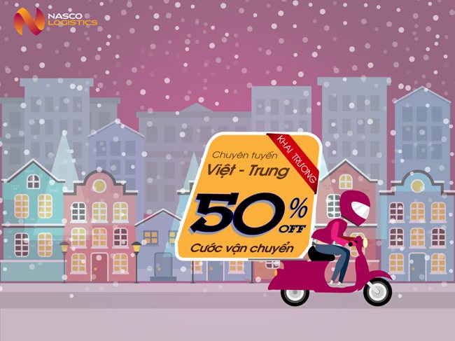 Giảm 50% cước phí khai trương tuyến vận chuyển Việt Trung