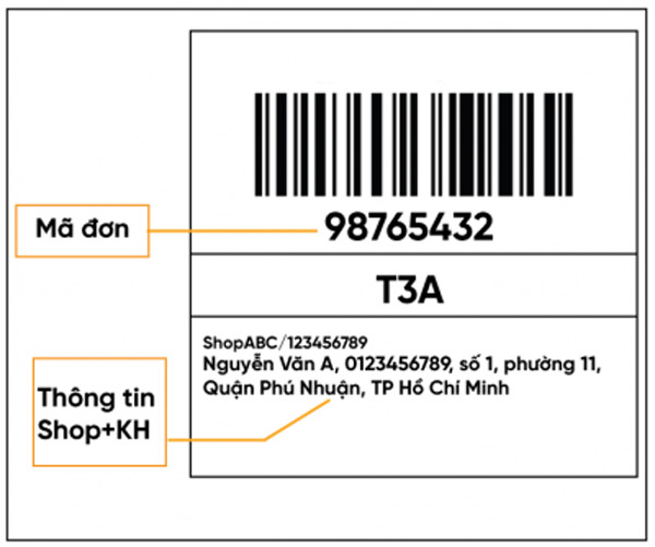 Lưu ý khi dán mã vận đơn